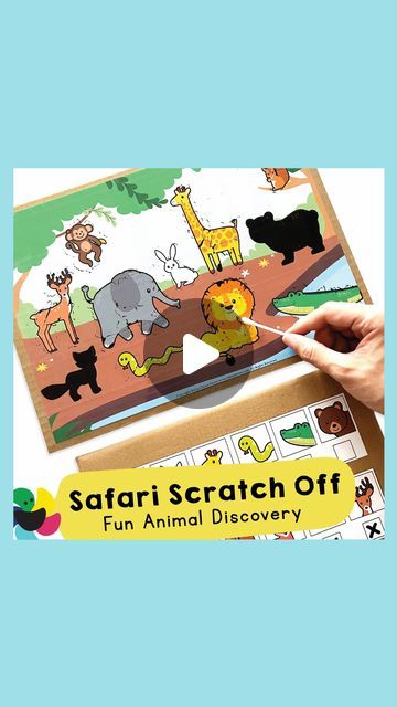 Chana Favors on Instagram: "Introducing our Safari Scratch Off Printable! 🦁🦒 Let your little explorers uncover safari animals with excitement and precision! 🐘🌿 Perfect for building hand muscles and improving motor control. 

Ready to embark on a wild adventure? 🐾 Get your printable now and watch the safari fun unfold! 🎉 

☰What you'll need:

* Chanafavors Printables

🌈 Shop for Printable PDF Files 🖨
Chanafavors.etsy.com 
(Click our profile for live link)

* Cardboard
* Adhesive Tape
* Scissors
* Whiteboard Markers
* Cotton Buds

❤️ Like,  Share, and Save for future inspiration.

🌟Follow @chanafavors for fresh ideas every week!  #ChanaFavors

.
.
.
.
.
.

#kidsactivities #toddleractivities #toddleractivitiesathome #toddlerplay #preschool #preschoolactivities #preschoolathome #finem Wild Animals Activity, Wild Animal Activities For Preschool, Whiteboard Marker, Safari Adventure, Wild Adventures, Educational Activities For Kids, Animal Activities, Toddler Play, Scratch Off