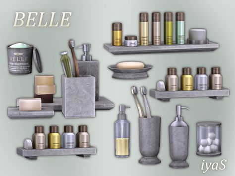 Belle. Sims 4 Includes 9 decorative items for bathroom. Category: Decorative - Clutter. Download Get your Sims 2 version here . G... Sims Decoration, Ts4 Mod, Sims 4 Controls, Sims4 House, Bathroom Clutter, Furniture Cc, Sims 4 Kitchen, Resource Furniture, Sims 4 Tsr