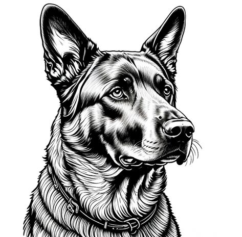 Dutch Shepherd Belgian Malinois Drawing, Malinois Drawing, Dutch Shepherd, Eagle Painting, Belgian Shepherd, Belgian Malinois, Beautiful Locations Nature, Stencils Wall, Nature Art