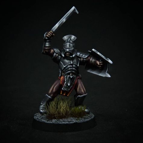 Uruk Hai Miniature, Lotr Warhammer, Lotr Miniatures, Ring Painting, Uruk Hai, Battle Games, Paint Schemes, Games Workshop, Middle Earth