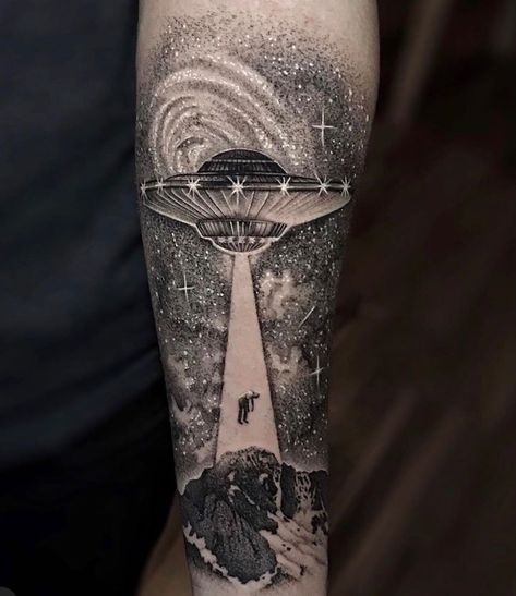 Planets Tattoo Ideas, Space Hand Tattoo, Space Art Tattoo, Big Simple Tattoos, Space Tattoos Men, Space Filler Tattoo, Space Themed Tattoos, Astronomical Tattoo, Strange Tattoos