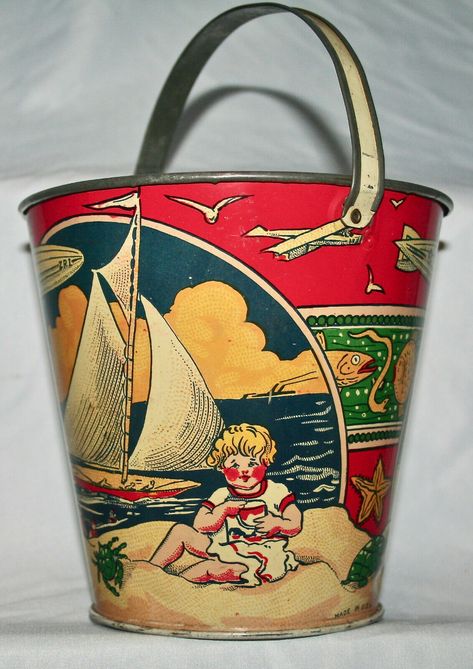 Water Pail, Sand Game, Beach Pail, Holland Windmills, Candy Bucket, At The Sea, Providence Rhode Island, Sand Toys, Children Playing