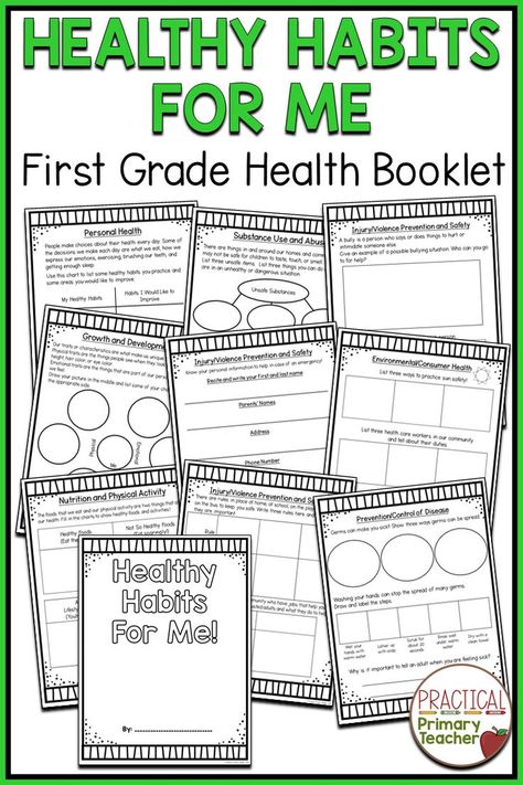 Physical Activities For Preschoolers, Personal Hygiene Worksheets, Elementary Health Lessons, Middle School Health, Health Lesson Plans, 1st Grade Activities, Primary Teacher, Teachers Toolbox, Primary Science