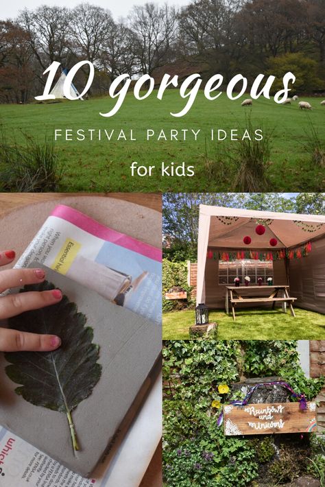 festival party ideas how to throw an awesome festival party for kids!   #festivalpartyideas #kidspartyidea #outdoorparty #kidsfestivalparty #festivalthemedparty #partyideasforkids #gardenparty #partyideas #festivalbirthday Festival Themed Party Ideas, Kids Festival Party Ideas, Festival Party Ideas, Kids Birthday Party Crafts, Kids Gardening Party, Diy Outdoor Party, Festival Activities, Festival Themed Party, Kids Festival