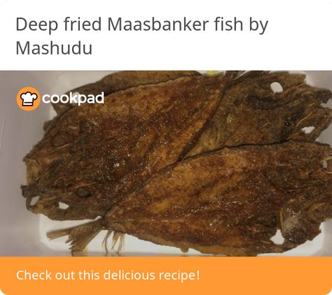 Deep fried Maasbanker fish Fish Recipe, Cabbage Recipes, Curry Powder, Cooking Oil, Deep Fried, How To Cook, Fish Recipes, Seafood Recipes, Meat Jerky