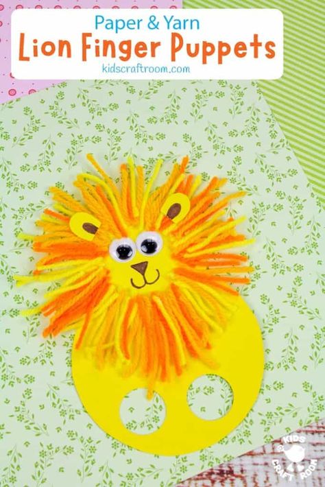 Lamb Craft, Lion Craft, Puppets For Kids, Kids Craft Room, Puppet Crafts, Animal Crafts For Kids, Aktivitas Montessori, Bible Crafts, Finger Puppets