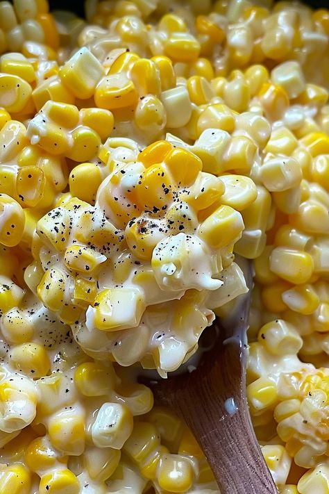 My husband and daughter described it as heaven on a plate and my grandson cried for the last piece! Definitely a winner.
𝗙𝗨𝗟𝗟 𝗥𝗘𝗖𝗜𝗣𝗘 👇💬Get the recipe here: https://jevibe.com/honey-butter-creamy-corn/ Sweet Cream Corn Recipe, Honey Corn, Cream Cheese Corn, Corn Recipes Side Dishes, Corn Side Dish, Corn Dishes, Buttered Corn, Gorgonzola Cheese, Creamy Corn