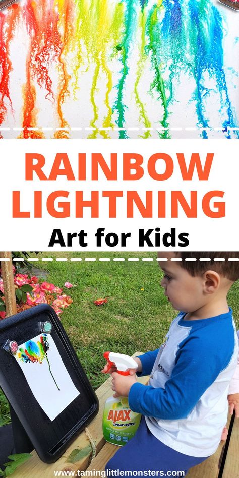 Weather Art Crafts Preschool, Spring Weather Theme Preschool, Lightning Crafts For Kids, Weather Yoga Preschool, Storm Art Preschool, What’s The Weather Theme For Infants, May Toddler Themes, Thunderstorm Craft Preschool, Colour Theme Preschool Activities