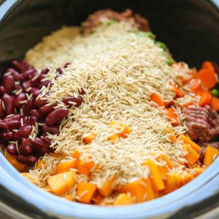 Simple Slow Cooker Meal For Your Dog - DGP For Pets Slow Cooker Dog Food Recipes Crockpot, Crockpot Dog Food, Cooker Dog, Dog Food Recipes Crockpot, Slow Cooker Meal, Diy Dog Food, Dog Biscuit Recipes, Puppy Treats, Homemade Baby Foods