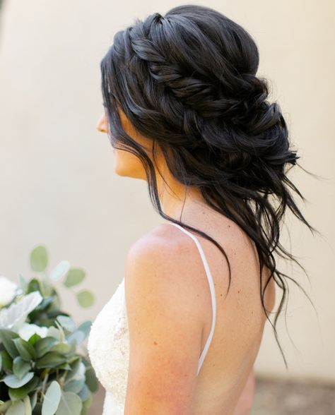 Messy Bridal Hair, Wedding Hair Brunette, Boho Updo, Bridal Stylist, Boho Bridal Hair, Wedding Hair Up, Bridal Braids, Boho Wedding Hair, Hair Flow