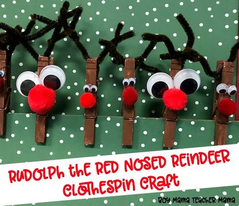 Dit Christmas, Reindeer Clothespin, Clothespin Crafts Christmas, Creative Christmas Crafts, Xmas Decorations Diy, School Christmas Party, Christmas Clothespins, Reindeer Craft, K Crafts