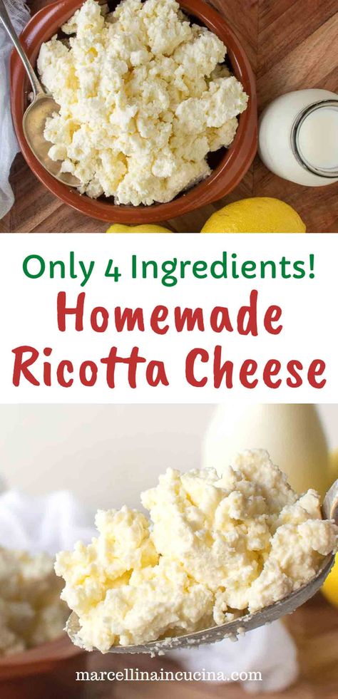 Making Ricotta Cheese, Home Made Ricotta Cheese, Make Ricotta Cheese, Homemade Ricotta Cheese, Creme Fraiche Recipes, Cheese Recipes Homemade, Cheese Making Recipes, Ricotta Cheese Recipes, Homemade Ricotta