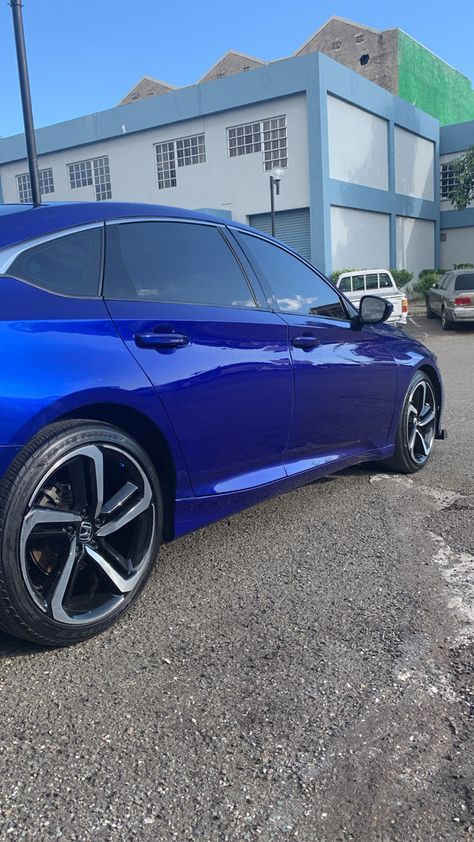 Blue Honda Accord, 2018 Honda Accord Sport, 2018 Honda Accord, Honda Accord Sport, Honda (car), Car Goals, Vision Board Manifestation, Blue Car, Car Ideas