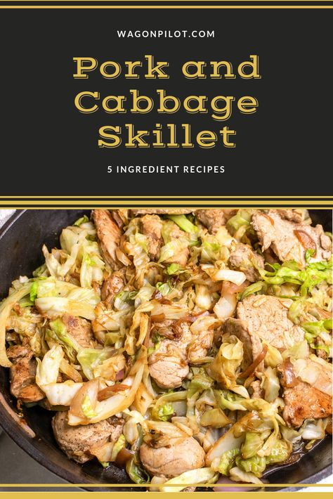 One Pan Dinner Pork and Cabbage Skillet Pork Sausage And Cabbage Recipes, Pulled Pork And Cabbage, Pork Chop Cabbage Recipes, Cabbage Pork Recipes, Pulled Pork And Cabbage Recipes, Pork Loin And Cabbage Recipes, Pork Cabbage Recipes, Pork Chops And Cabbage Recipes, Pork And Cabbage Recipes