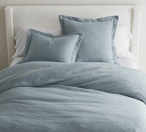 Belgian Flax Linen Duvet Cover | Pottery Barn Duvet Cover Full, Pottery Barn Bedding, Blue Duvet, Linen Duvet Cover, Linen Sheet Sets, White Duvet Covers, Organic Cotton Duvet Cover, Linen Quilt, Linen Sheets