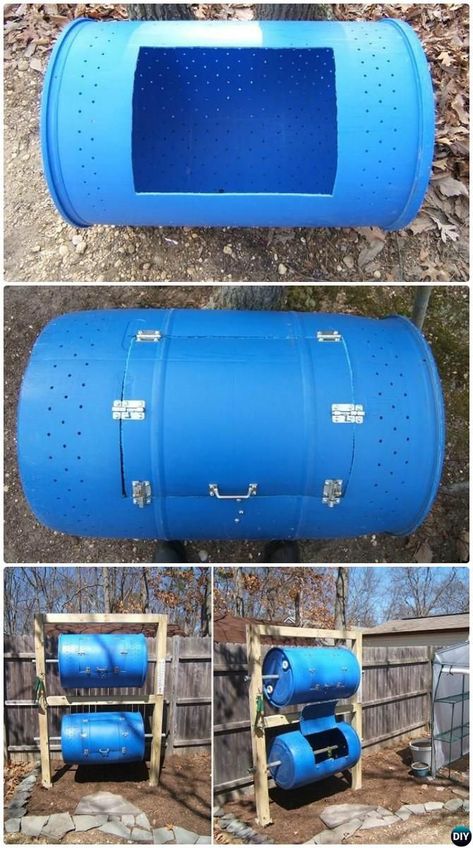 Diy Compost Bin, Compost Container, Compost Bin Diy, Garden Simple, Compost Tumbler, Diy Compost, Garden Compost, Aquaponics System, Diy Garden Projects