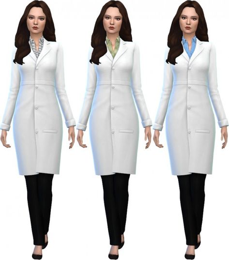 Deelitefulsimmer: Lab coat • Sims 4 Downloads Sims 4 Cc Scientist Coat, Sims 4 Vet Outfit, Ts4 Scientist Cc, Scientist Sims 4 Cc, Sims 4 Cc Hospital Clothes, Sims 4 Career Outfit, Sims 4 Lab Coat, Sims 4 Lab Coat Cc, Sims 4 Cc Vet Clothes