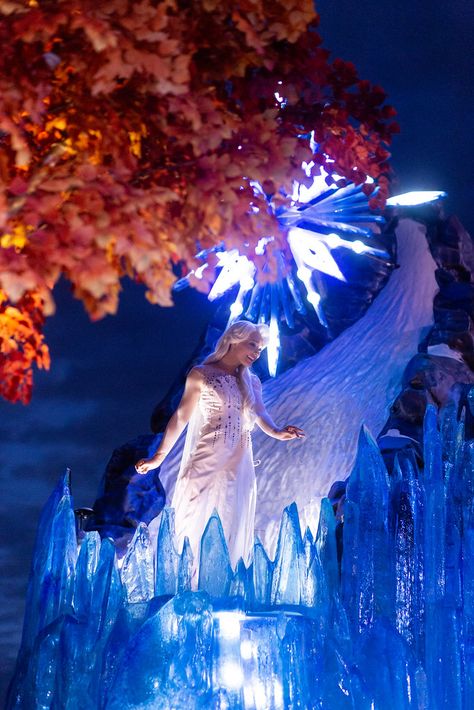 Magic Happens Parade, Castle Silhouette, Frozen Face, Disney World Pictures, Disney World Characters, Disney Princess Elsa, Disney Face Characters, Elsa Dress, Disney Things