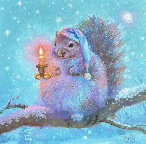 Winter Art Inspiration, Christmas Animal Art, Winter Drawing Aesthetic, Winter Illustration Wallpaper, Christmas Core Aesthetic, Winter Aesthetic Art, Winter Animals Illustration, Winter Illustration Art, Vintage Winter Illustration