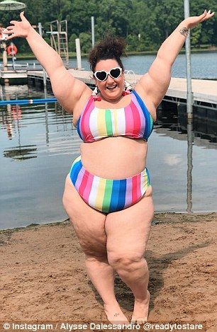 One body positive brand is encouraging plus-size women to celebrate their figures in new campaign | Daily Mail Online Fat Positive, Anti Dieting, Curvy Swimwear, Beach Pics, Best Swimsuits, Body Positive, Women Encouragement, All Shapes, Plus Size Models