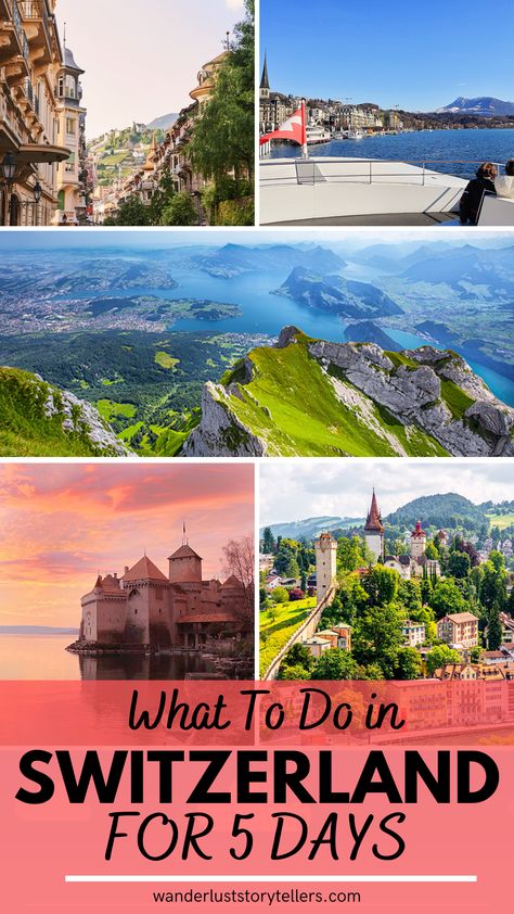 What To Do In Switzerland For 5 Days 5 Day Switzerland Itinerary, Switzerland Itinerary 3 Days, 5 Days In Switzerland, What To Do In Switzerland, Swiss Summer, Switzerland Adventure, Switzerland Travel Itinerary, Trip To Switzerland, Switzerland Itinerary