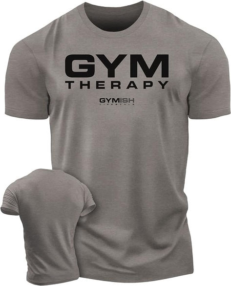 Workout T-Shirt, Great Gift Idea for Him.Workout Shirts for Men - Gym Therapy - Gym Shirt, Funny Lifting T-Shirt Gym Therapy, Powerlifting Shirts, Gym Shirts Mens, Weightlifting Shirts, Motivation Shirt, Funny Gym Shirts, Fun Sayings, Funny Workout Shirts, Funny Workout