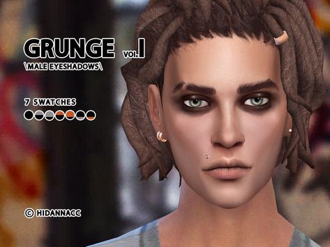 Sims 4 Male Eyeshadow, Sims 4 Cc Male Eyeshadow, Sims 4 Male Eyeliner, Male Eyeshadow, Sims 4 Cc Grunge Makeup, Sims 4 Male Eyelashes, Guy Liner, Black Eye Makeup, Dark Eyeshadow