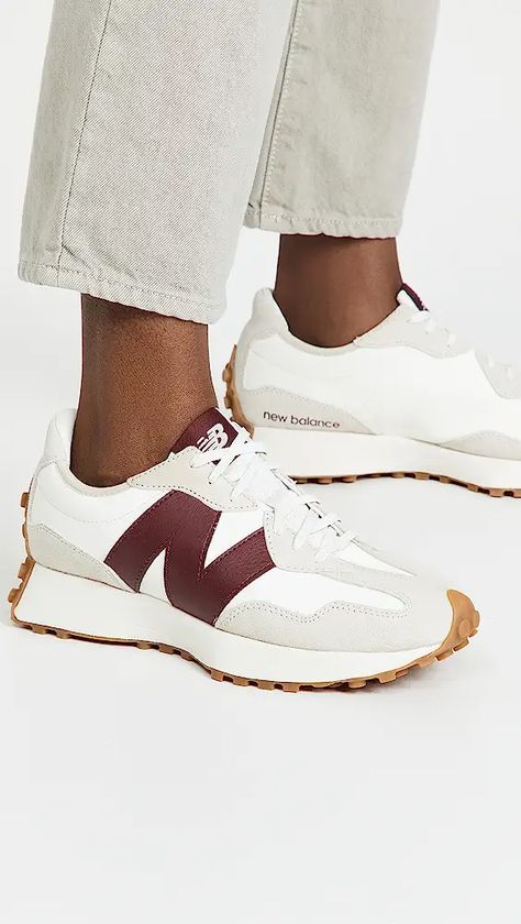 New Balance 327 Classic Sneakers | Shopbop New Balance 327 Moonbeam, Burgundy Outfit, New Balance 327, New Balance Sneakers, Pay It Forward, Classic Sneakers, Fashion Designer, Accessories Design, New Balance