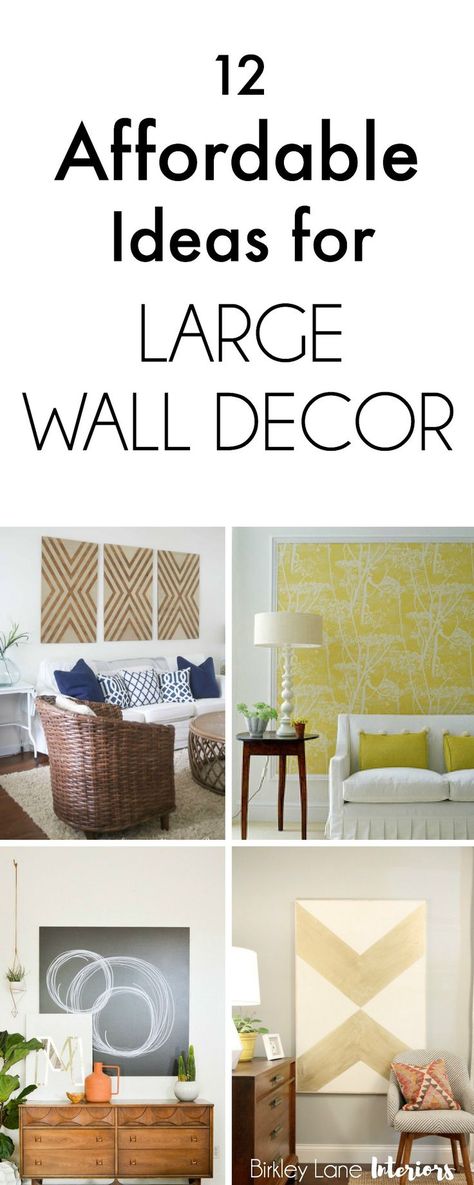 Do you have a big, blank wall you don't know how to decorate? Click here for 12 affordable ideas for large wall decor! You're house will thank you! Large wall decor, large wall art, large family photos, big blank wall ideas, big blank wall living room, ho Large Wall Decoration Ideas, Pinterest Wall, Bedroom Big, Big Blank Wall, Wall Decorating Ideas, Big Wall Decor, Budget Living, Family Room Walls, Wall Decorating