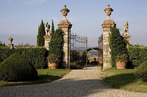 / Entrance Gates Driveway, Estate Gates, Stone Fence, Gravel Driveway, Driveway Entrance, Entrance Gates Design, Garden Entrance, Front Gates, Entry Gates