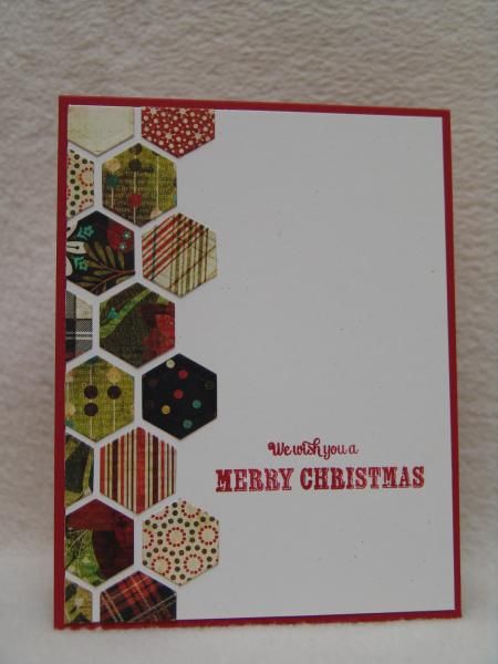 Hexagon Christmas Cards, Hexagon Cards, Guy Cards, Christmas Layouts, Cardmaking And Papercraft, Pattern Inspiration, Su Cards, English Paper Piecing, Winter Cards