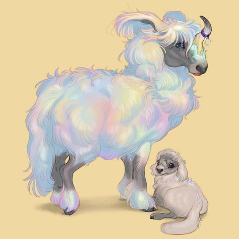 Dina Norlund on Instagram: “The domestic unicorn, bred for it’s iridescent fur 🦄 I didn’t want to draw a horse or any animal that isn’t heavily altered by humans for…” Dina Norlund, Savage Animals, Draw A Horse, Creepy Animals, Fantasy Animals, Art Help, Want To Draw, Oc Inspo, Creature Drawings