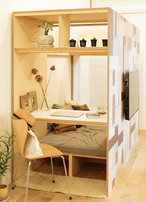 Cozy Workspace, Casa Country, Japanese Interior Design, Small Space Design, Micro House, Japanese Interior, Space Saving Furniture, Small Space Living, Small Living