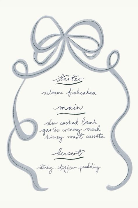 Party Invites Aesthetic, Dinner Party Invitations Aesthetic, Spring Party Invitations, Bow Invitation Template, Coquette Wedding Invitations, Bow Table Setting, Coquette Wedding Aesthetic, Birthday Aesthetic Blue, Romantic Letters Aesthetic