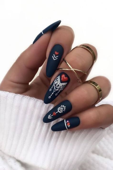 Boho Nails, Matte Nails Design, Spring Nail, Fall Nail, Classy Nails, Best Acrylic Nails, Valentine's Day Nails, Valentines Nails, Gorgeous Nails