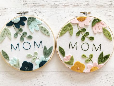 Mother's Day Embroidery Designs, Mother’s Day Embroidery Ideas, Mother’s Day Embroidery Design, Mothers Day Embroidery Ideas, Mother's Day Embroidery, Mom Embroidery, Etsy Embroidery, Craft Market, Diy Crafts For Girls