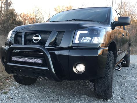 Nissan Titan Mods and Accessories - Black LED DRL Light Tube For 2004-2015 Nissan Titan 04-07 Armada Projector Headlight Headlamps Nissan Titan Mods, 2006 Nissan Titan, Light Tube, Nissan Armada, Country Girls Outfits, Nissan Titan, Projector Headlights, Nissan Frontier, Girls Outfits