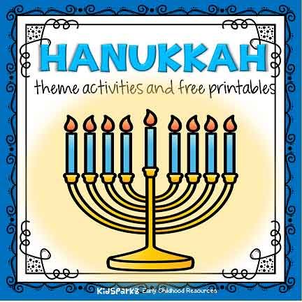 Hanukkah theme activities and printables for preschool and kindergarten - KIDSPARKZ Chuppah Decorations, Hannukah Activities, Hanukkah Printables, Homeschool Rules, Hanukkah Preschool, Curriculum Themes, Hanukkah Activities, Hebrew Culture, Hanukkah Ideas