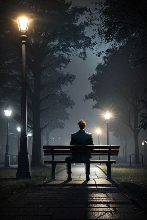 a bench under a street light in the dark, autodesk 3ds max, point-and-click adventure game, dark backround, slender man, time travelers appear in a park, lampposts, headlights, sitting alone, invisible man, foggy and atmospheric, man sitting facing away

مقعد تحت ضوء الشارع في الظلام، أوتوديسك 3ds max، لعبة مغامرة بالإشارة والنقر، الخلفية المظلمة، رجل نحيل، يظهر المسافرون عبر الزمن في حديقة، أعمدة الإنارة، المصابيح الأمامية، الجلوس بمفرده، رجل غير مرئي، ضبابي وجوي، رجل يجلس في مواجهة بعيدا Sitting In Rain, Sitting In Darkness, Seating Pose, Emotion Pictures, Ink Reference, Expressive Landscape, Dramatic Background, Standing In The Rain, Dove Pictures