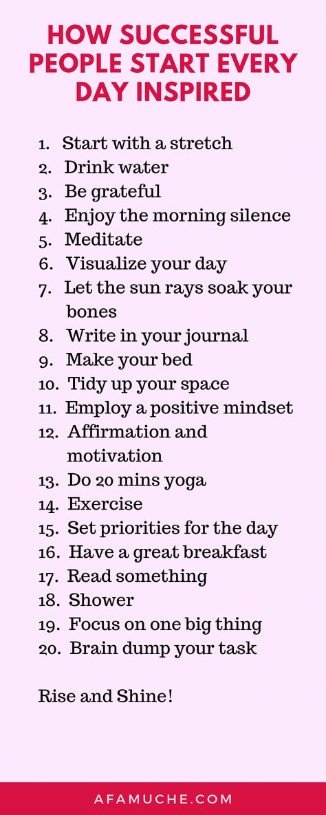 Morning routines for successful people infographics, healthy morning habits and daily routines, morning habits to change your life, morning habits tips, everyday morning habits, good productive morning habits, best morning habits to do every day, how to supercharge your mornings #Morningroutineinfographics Routines Morning, Daily Routine For Women, Habits To Change Your Life, Habits To Change, Daily Routine Schedule, Best Morning, Productive Morning, Healthy Morning Routine, Habits Of Successful People