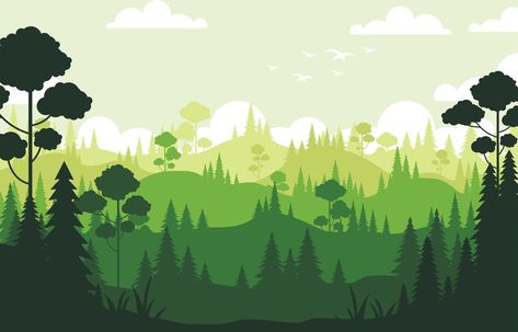 Tree Vector Art, Forest Vector, Silhouette Background, Trees Silhouette, Pine Tree Silhouette, Forest Silhouette, Nature Background Images, Mountain Drawing, Powerpoint Background