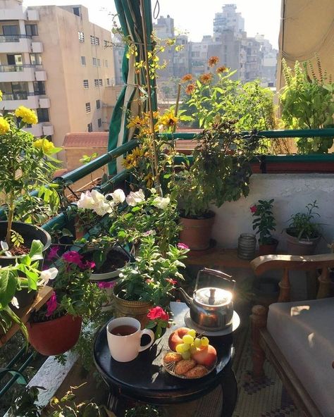 Balkon Decor, Small Balcony Garden, Plants And Flowers, The Balcony, Dream Apartment, Apartment Balconies, Small Balcony, Balcony Decor, Balcony Garden