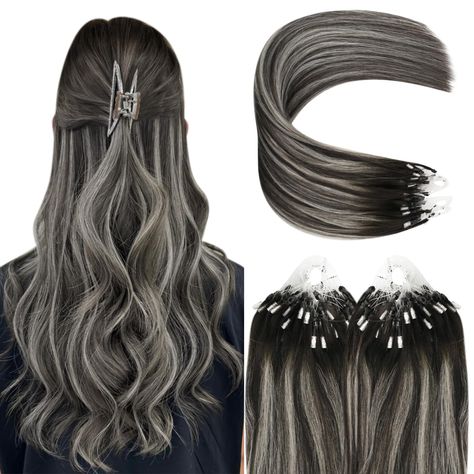 PRICES MAY VARY. Product Specification: YoungSee Micro Hair Extensions Human Hair are 14-24 inch, 50 grams/pack and 50 strands/pack. 1-2 packs for adding hair length and volome, 3-4 packs for a full head Real Human Hair: YoungSee Microlink Hair Extensions are real human hair. We have improved our micro hair extensions with remy hair technology, redcing tangling, for a smoother and lasting use. Can be dyed to darker color and styled with heat under 180 °C Easy to Apply: The installation method of Micro Hair Extensions, Black Balayage, Microlink Hair Extensions, Micro Bead Hair Extensions, Micro Link, Micro Loop Hair Extensions, Beaded Hair Extensions, Micro Ring Hair Extensions, Hair Extensions For Short Hair