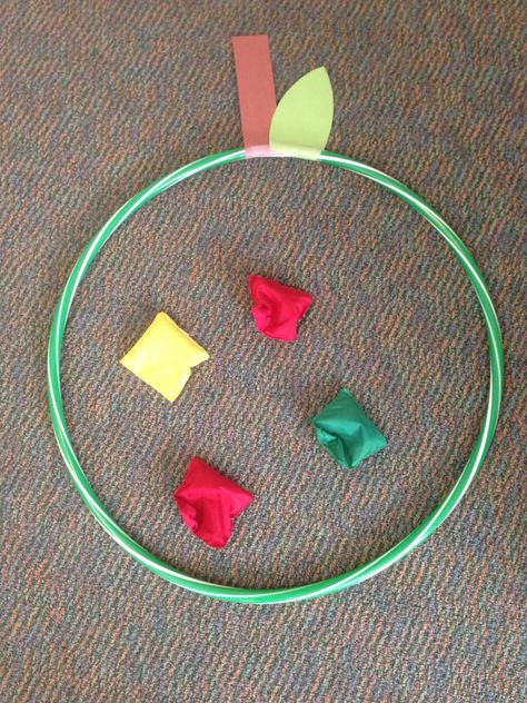 Apples Circle Time Preschool, Gross Motor Apple Activities, Apple Movement Activities Preschool, Apple Occupational Therapy Activities, Gross Motor Apple Activities Preschool, Apple Movement Activity, Apple Outdoor Activities Preschool, Apple Gross Motor Activities Preschool, Apple Activities For Babies