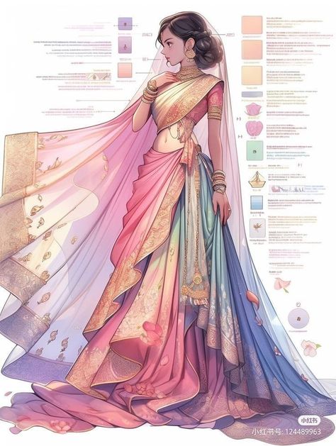 Vestidos Anime, Dress Illustration, Fashion Illustration Sketches Dresses, Fashion Design Collection, Chique Outfits, Fashion Drawing Dresses, Indian Dresses Traditional, Dress Design Sketches, Fashion Illustration Dresses