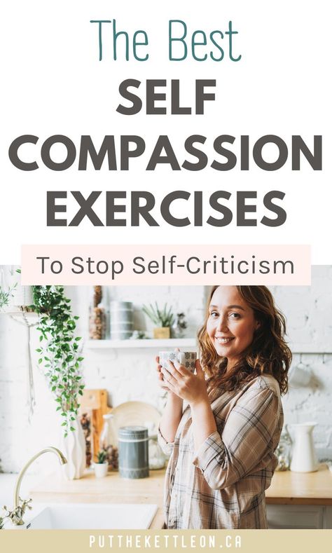 the best self-compassion exercises to stop self-criticism Self Compassion Activities, Compassion Activities, Self Compassion Exercises, Self Criticism, Improve Self Esteem, Mindful Self Compassion, Practice Self Love, Mindfulness Techniques, Activities For Adults