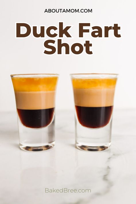 Indulge in the unforgettable Shot Duck Fart! This intriguing mix of Kahlúa, Baileys Irish Cream, and Crown Royal Canadian Whisky creates a layered shot with sweet, creamy, and smooth flavors. Raise your glass to great company and unique cocktails! Baileys Irish Cream Coffee, Microwave Caramel Corn, Irish Cream Coffee, Kahlua Coffee Liqueur, Cocktail Shots, Whiskey Shots, Coffee Liqueur, Wild Night, Cream Liqueur