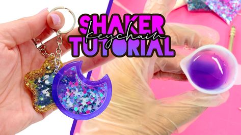 Epoxy Shaker Keychain Tutorial | Make a Resin Shaker Keychain – Pip Supply How To Make Resin Shaker Keychain, Diy Shaker Badge Reel, Diy Shaker Bow, Resin Shaker Keychain, Keychain Tutorial, Shaker Keychain, How To Make Resin, Resin Supplies, Bow Making