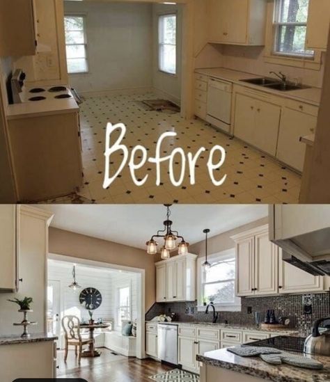 Interior Renovation Before And After, House Interior Renovation, Old House Renovation, Old Houses Renovation, Old House Interior, Interior Renovation, House Renovation, Updated Kitchen, A Kitchen