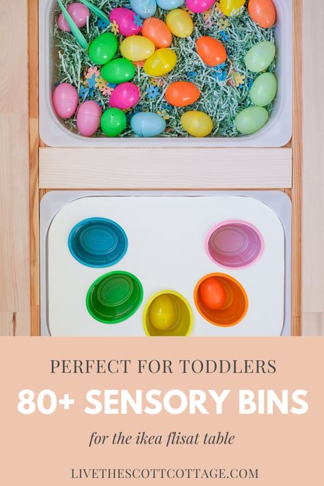 Flisat Insert Ideas, Flisat Table Inserts Diy, Easter Flisat Table, Ikea Flisat Table Ideas Toddler, Diy Flisat Table, Diy Flisat Insert, Activity Table Ideas, Flisat Sensory Table Ideas, Flisat Table Inserts